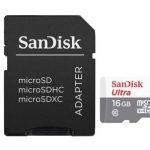 کارت حافظه microSDHC سن دیسک Ultra کلاس ۱۰ استاندارد UHS-I U1 سرعت ۸۰MBps ظرفیت ۱۶ گیگابایت به همراه آداپتور SD