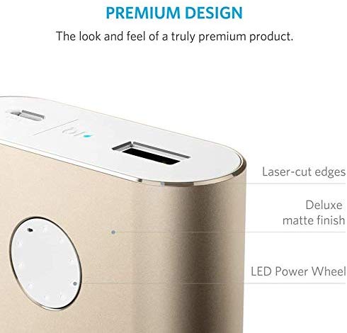 A1311 PowerCore+ 10050mAh Quick Charge 3.0 Power Bank- Gold-پاور بانک انکر میلی آمپر10050A1311 مدل