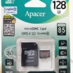 کارت حافظه microSDXC اپیسر کلاس ۱۰ استاندارد UHS-I U1 سرعت ۸۵MBps همراه با آداپتور SD ظرفیت ۱۲۸ گیگابایت