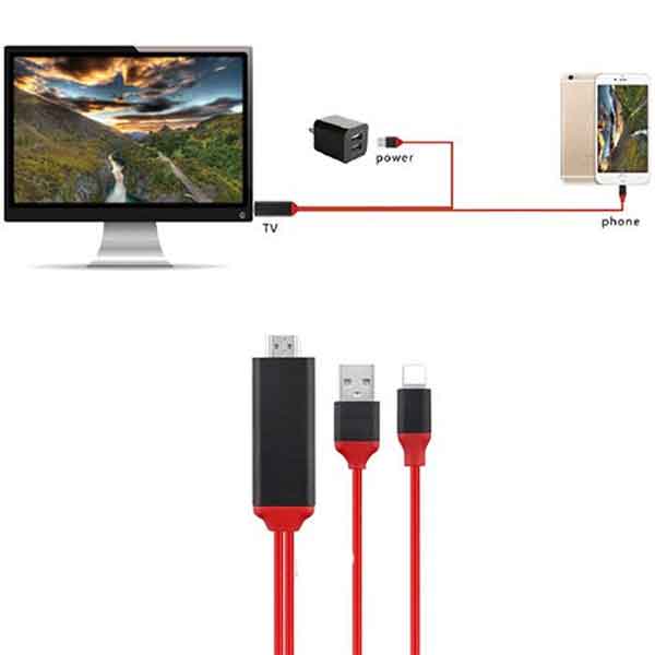 کابل تبدیل لایتنینگ به HDMI ارلدام مدل ET-W5 به طول 2 متر Earldom Lightning to HDTV Cable ET-W5 2M