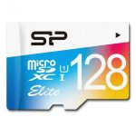 کارت حافظه microSDXC سیلیکون پاور مدل Color Elite کلاس 10 استاندارد UHS-I U1 سرعت 75MBps همراه با آداپتور SD ظرفیت 128 گیگابایت