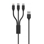 خرید کابل شارژ 3 کاره گرین Green Braided 3IN1 Fast Charging Cable 1.2M فروشگاه اینترنتی سرند کالا
