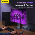 قیمت ارزان سوئیچ 1 پورت به 2 پورت HDMI بیسوس مدل AIRJOY فروشگاه اینترنتی سرندکالا